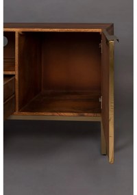 Tavolo TV in legno di mango color oro 40x60 cm Volan - Dutchbone