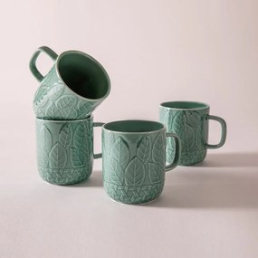Set di 4 tazze in porcellana turchese da 400 ml Heath Jade - Ladelle