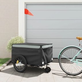 Rimorchio Da Bici Nero E Grigio 45 Kg İn Ferro /