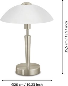 EGLO 85104 - Lampada da tavolo SOLO 1 1xE14/40W/230V nichel opaco/satinato