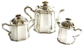 Teiera, Latte e Zuccheriera Set 3pezzi in Silver Sheffield - Royal