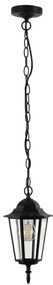 Lampadario da esterno a sospensione con catena ARRAIA 1xE27/15W/230V IP44 nero