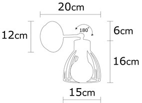 Faretto da muro KEMAH 1xE27/100W/230V