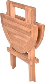 Tavolino da giardino rotondo in teak massiccio ø 50 cm Mitan – Garden Pleasure
