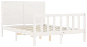 Giroletto con Testiera Bianco Small Double Legno Massello