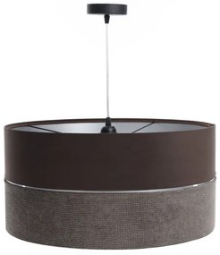 Lampadario a sospensione con filo TWIST 1xE27/60W/230V marrone/argento