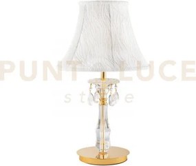 Lume monet oro 1 luce attacco e27 35x49cm in vetro e cristallo k9