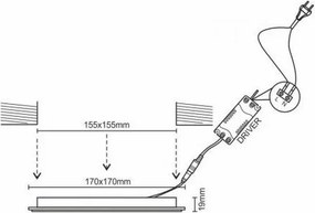 Lampada LED da incasso LED/12W/230V