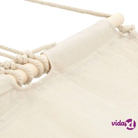 vidaXL Amaca con asta 210 x 150 cm crema