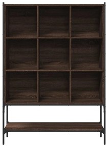 Libreria rovere marrone 102x30x141,5 cm in legno multistrato