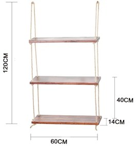 Mensola pensile 120x60 cm abete