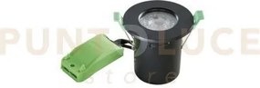 Incasso duplex nero in metallo ip65 1 luce attacco gu10 ?85x104mm c...