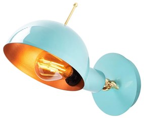 Lampada da parete in azzurro e bronzo ø 15 cm Sivani - Opviq lights