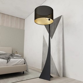 Lampada da Terra ESTRELLA LP1 in Acciaio E27 Colore del corpo Nero