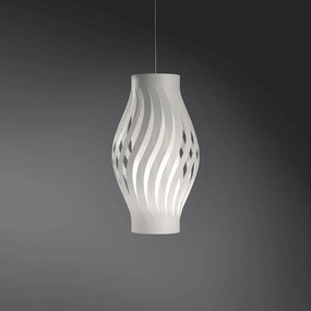 Sospensione Moderna 1 Luce Helios In Polilux Bianco H61 Made In Italy