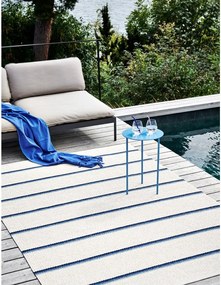 Tappeto da interno/esterno blu/color crema 70x90 cm Olle Blue Vanilla – Pappelina