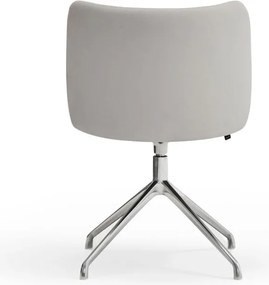 Sedia da pranzo grigio chiaro in imbottito Mogi – Teulat