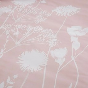 Biancheria da letto singola bianca e rosa 135x200 cm Meadowsweet Floral - Catherine Lansfield