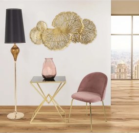 Pannello Decorativo In Ferro Iris Verticale 115x5x64 Cm Oro