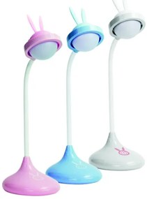 Lampada touch LED per bambini RABBIT LED/0,4W/5V 3000/6500K blu + USB