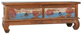 Mobile porta tv 110x35x40 cm in legno di recupero di teak