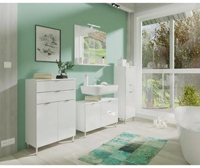 Specchio da parete con illuminazione/con ripiano 76x75 cm – Germania