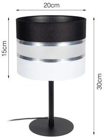 Lampada da tavolo CORAL 1xE27/60W/230V nero/bianco