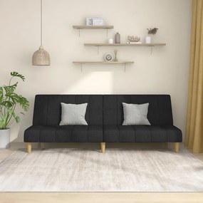Divano Letto A 2 Posti Nero İn Tessuto /