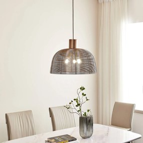 Lucande Biljana lampada a sospensione, marrone, 50 cm