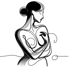 Quadro su tela – Linee di eleganza femminile