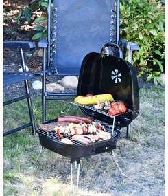 Griglia a carbone portatile nera