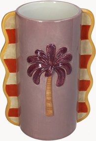 Vaso decorativo dipinto a mano Palm Tree, alt. 23 cm
