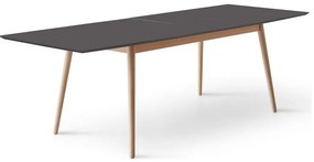 Tavolo da pranzo pieghevole con piano nero in colore nero-naturale 90x165 cm Meza - Hammel Furniture