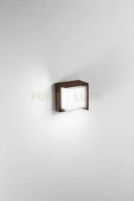 Fonte square applique da esterno 4000k 780lm 12w ip65 corten 16x16cm