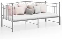 Telaio Divano Letto Estraibile Grigio in Metallo 90x200 cm 324784