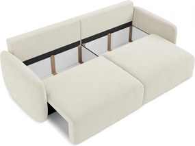 Divano color crema allungabile/con contenitore 238 cm Kalena – Makamii