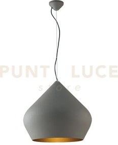 Lampadario a sospensione tholos grigia e oro 1 luce attacco e27 52x...