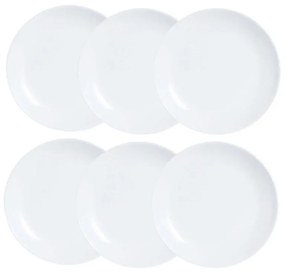 Set di piatti Luminarc Diwali 6 pezzi Bianco Vetro (19 cm)