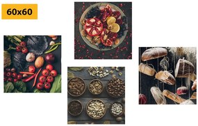 Set di quadri – Specialità su sfondo scuro