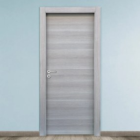 Porta interna a battente Corn in MDF colore rovere grigio, L 90 x H 210 cm, apertura reversibile