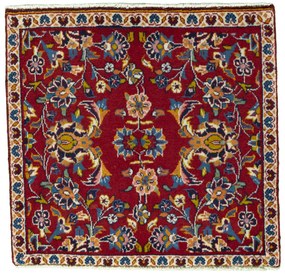Kashan Tappeto 60x70 Rosso (Iran) Annodato A Mano