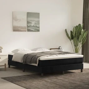 Giroletto A Molle Con Materasso Nero 140x200 Cm İn Velluto /