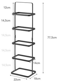 Scarpiera alta nera Tower Shoe Rack - YAMAZAKI