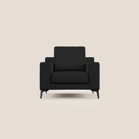 Prestige poltroncina moderna in microfibra smacchiabile T11 nero