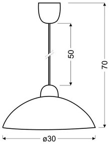 Lampadario a sospensione con filo BILBAO 1xE27/60W/230V