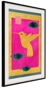 Poster  Native American Hummingbird  Cornice Quadri Cornice nera con pass-partout, Larghezza x Altezza Home decor 20x30