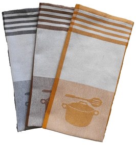 Asciugamani in cotone in set da 3 70x50 cm Cook - JAHU collections