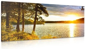 Stampa su tela – Tramonto sul lago