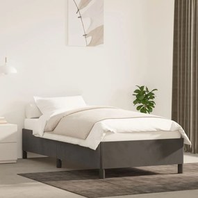Giroletto Senza Materasso Grigio Scuro 100x200 Cm Velluto /
