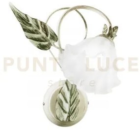 Applique a parete isotta avorio 1 luce attacco e14 16x28x35cm in me...